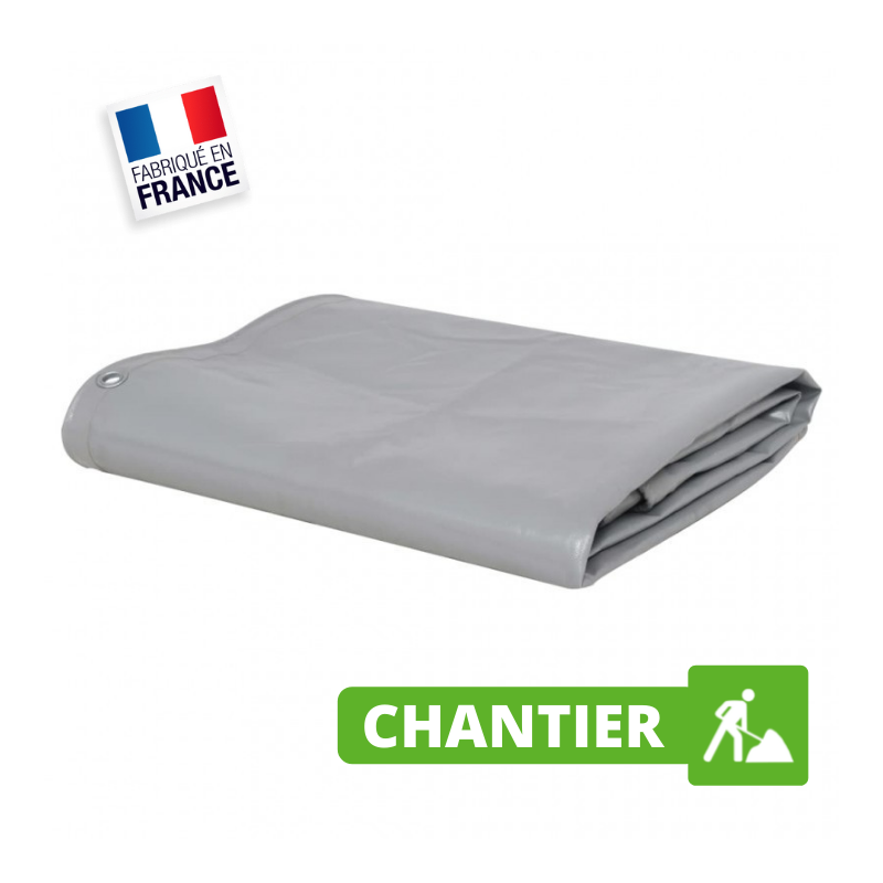 Bâche Chantier 5 x 3 m 540 g/m² - Bâche Chantier, BTP et Travaux