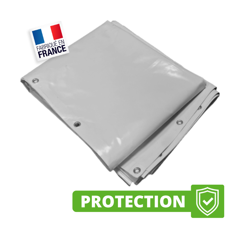 Bâche Protection 20 x 15 m Gris 640 g/m² - Bâche de Protection