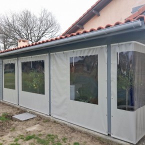 Bâche Terrasse Sur Mesure avec Fenêtre - Bâche Fermeture de Terrasse Sur Mesure