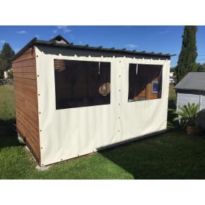 Bâche Terrasse Sur Mesure avec fenêtre transparente