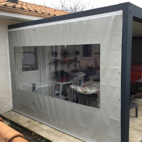 Bâche Terrasse Sur Mesure avec fenêtre transparente