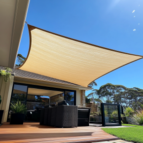 Voile d'ombrage sur mesure beige