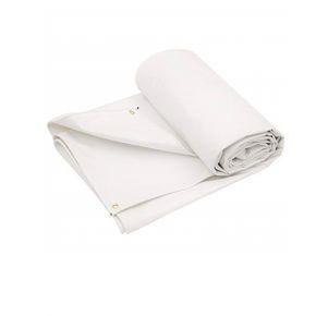 Bâche Toiture 9x8 m Blanc Anti-Feu Ignifugée M2 680 g/m² pour Charpentier et Couvreur - Bâche Toiture pour Charpentier et Cou...