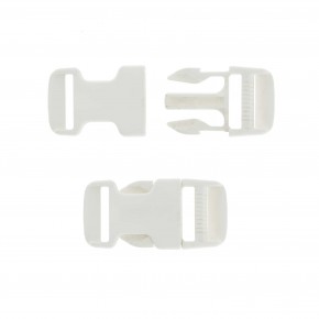 Boucle Clip Plastique Blanche pour Sangle 25 mm - Accessoires pour Bâches