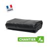 Bâche Chantier et Travaux 3x2 m Noir Anti-Feu Ignifugée M2 680 g/m² - Bâche Chantier et Travaux