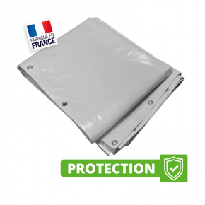 Bâche de Protection 10x6 m Gris 640 g/m² - Bâche de Protection