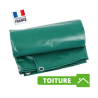 Bâche Toiture 10x6 m Vert 640 g/m² pour Charpentier et Couvreur - Bâche Toiture pour Charpentier et Couvreur