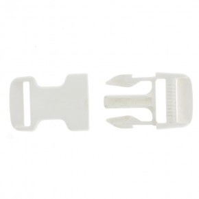 Boucle Clip Plastique Blanche pour Sangle 25 mm - Accessoires pour Bâches